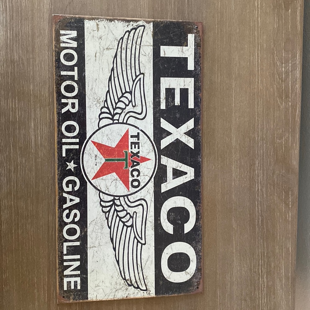 Texaco Motor Oil & Gasoline Vintage Styled Metal Sign